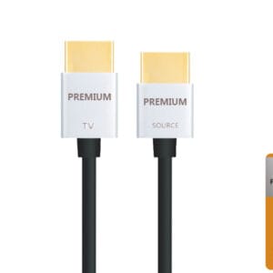 Ultra Slim Premium HDMI High Speed Cable with Ethernet, White (PC-12)